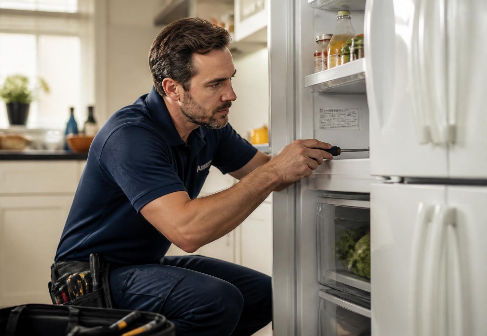 Técnico Braslux consertando geladeira em Jundiaí